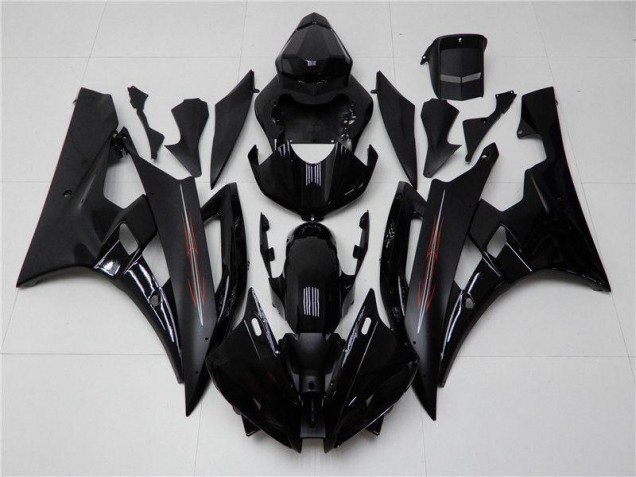 Inexpensive 2006-2007 Glossy Matte Black Yamaha YZF R6 Motor Bike Fairings Inexpensive 2006-2007 Glossy Matte Black Yamaha YZF R6 Motor Bike Fairings
