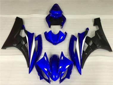 Inexpensive 2006-2007 Blue Black Yamaha YZF R6 Motorcycle Fairings Kits