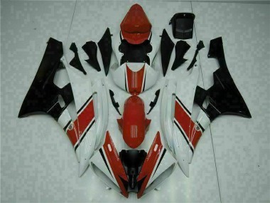 Inexpensive 2006-2007 Red White Yamaha YZF R6 Motorcycle Fairings & Plastics