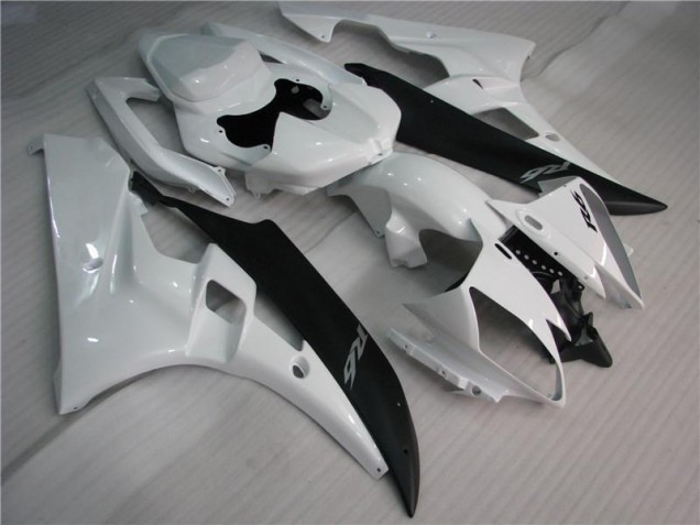 Inexpensive 2006-2007 White Black Yamaha YZF R6 Motorcycle Bodywork Inexpensive 2006-2007 White Black Yamaha YZF R6 Motorcycle Bodywork