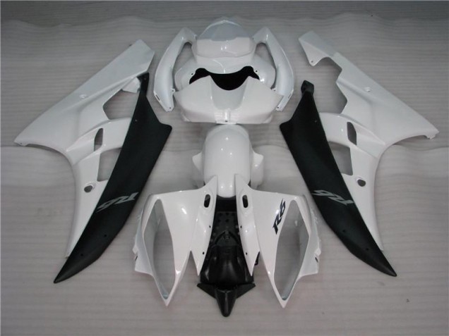 Inexpensive 2006-2007 White Black Yamaha YZF R6 Motorcycle Bodywork Inexpensive 2006-2007 White Black Yamaha YZF R6 Motorcycle Bodywork