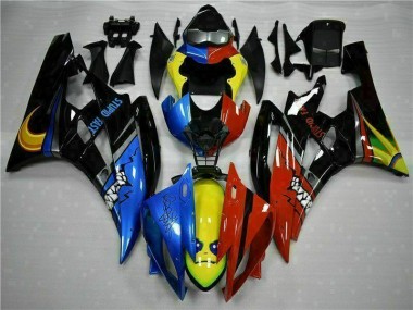 Inexpensive 2006-2007 Yellow Blue Red Yamaha YZF R6 Motorcycle Fairings Kit