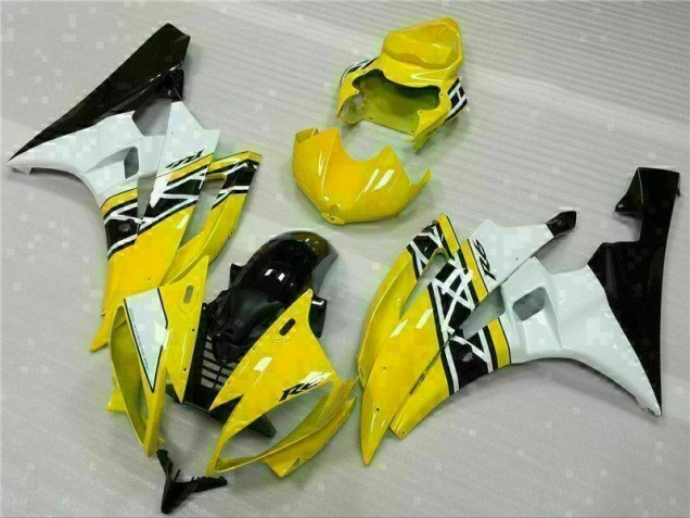 Inexpensive 2006-2007 Yellow White Black Yamaha YZF R6 Motorcylce Fairings Inexpensive 2006-2007 Yellow White Black Yamaha YZF R6 Motorcylce Fairings