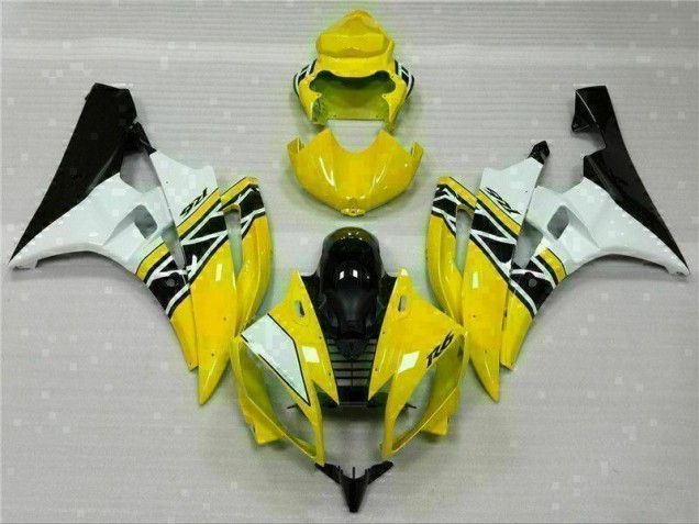 Inexpensive 2006-2007 Yellow White Black Yamaha YZF R6 Motorcylce Fairings Inexpensive 2006-2007 Yellow White Black Yamaha YZF R6 Motorcylce Fairings