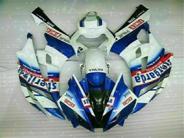 Inexpensive 2006-2007 White Blue Yamaha YZF R6 Motorbike Fairing