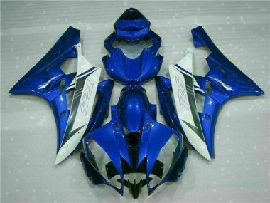 Inexpensive 2006-2007 Blue White Yamaha YZF R6 Bike Fairings