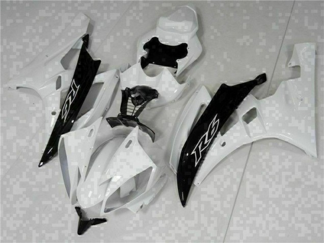 Inexpensive 2006-2007 White Black Yamaha YZF R6 Bike Fairings Inexpensive 2006-2007 White Black Yamaha YZF R6 Bike Fairings