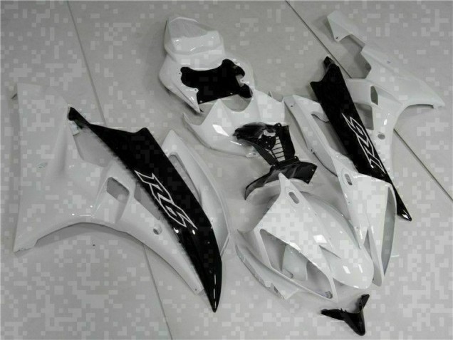 Inexpensive 2006-2007 White Black Yamaha YZF R6 Bike Fairings Inexpensive 2006-2007 White Black Yamaha YZF R6 Bike Fairings