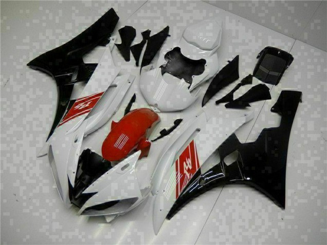 Inexpensive 2006-2007 White Black Yamaha YZF R6 Motorbike Fairing Inexpensive 2006-2007 White Black Yamaha YZF R6 Motorbike Fairing