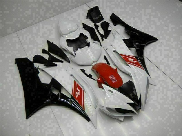 Inexpensive 2006-2007 White Black Yamaha YZF R6 Motorbike Fairing Inexpensive 2006-2007 White Black Yamaha YZF R6 Motorbike Fairing
