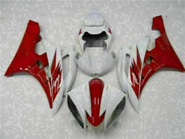Inexpensive 2006-2007 Red White Yamaha YZF R6 Motorcycle Bodywork