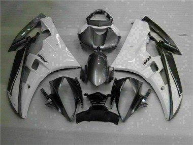 Inexpensive 2006-2007 White Silver Yamaha YZF R6 Moto Fairings