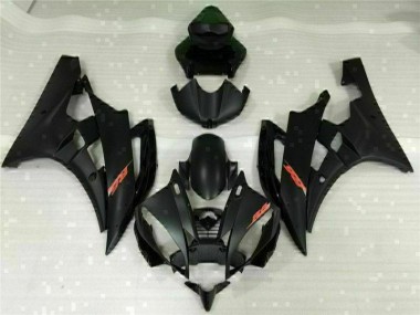 Inexpensive 2006-2007 Black Yamaha YZF R6 Replacement Fairings