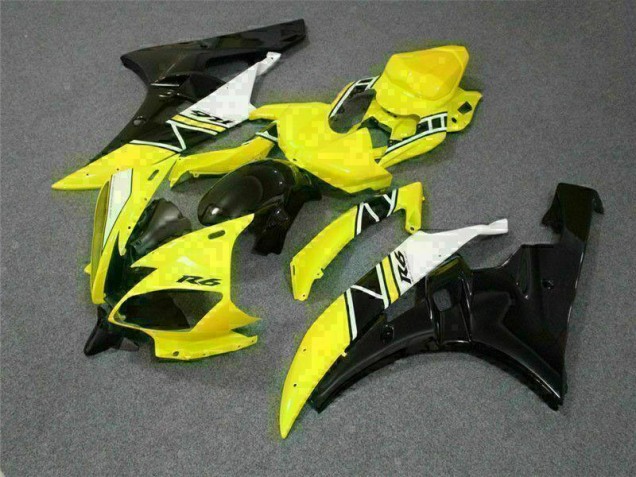 Inexpensive 2006-2007 Yellow Yamaha YZF R6 Bike Fairing Inexpensive 2006-2007 Yellow Yamaha YZF R6 Bike Fairing