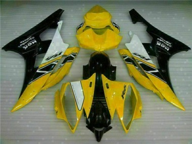 Inexpensive 2006-2007 Yellow Black Yamaha YZF R6 Motorbike Fairing