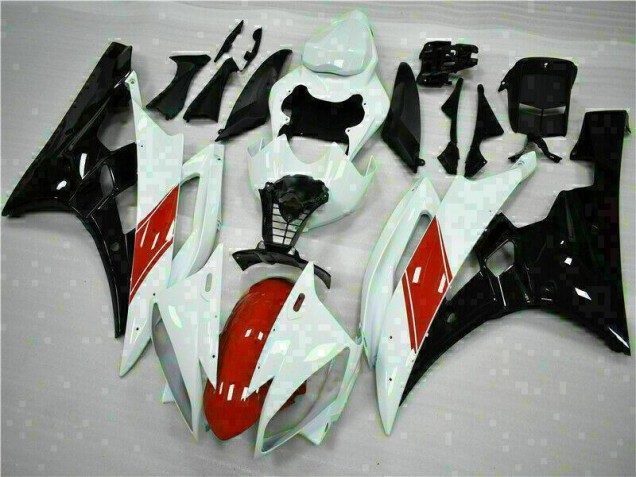 Inexpensive 2006-2007 White Yamaha YZF R6 Replacement Motorcycle Fairings Inexpensive 2006-2007 White Yamaha YZF R6 Replacement Motorcycle Fairings