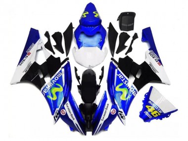 Inexpensive 2006-2007 Blue Black White Yamaha YZF R6 Motor Fairings