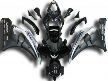 Inexpensive 2006-2007 Black White Yamaha YZF R6 Replacement Fairings