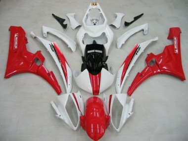 Inexpensive 2006-2007 White Red Michelin Yamaha YZF R6 Motorcylce Fairings