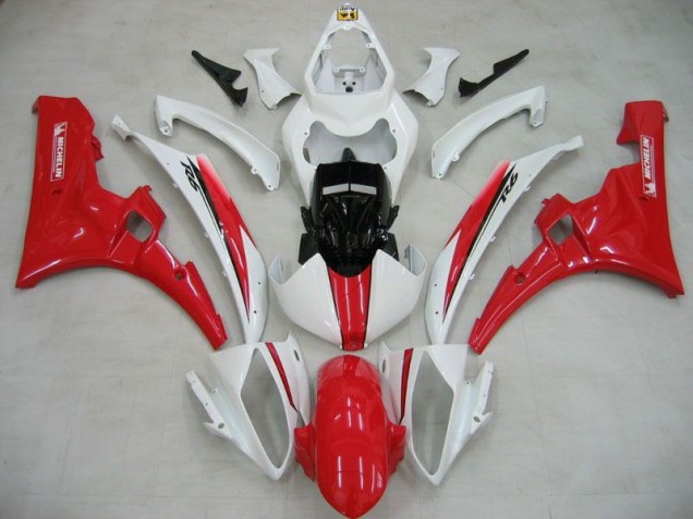 Inexpensive 2006-2007 White Red Michelin Yamaha YZF R6 Motorcylce Fairings Inexpensive 2006-2007 White Red Michelin Yamaha YZF R6 Motorcylce Fairings