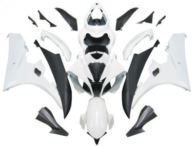 Inexpensive 2006-2007 White Black Yamaha YZF R6 Motorcycle Fairings