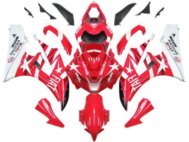 Inexpensive 2006-2007 Red White Star Fiat Yamaha YZF R6 Motorbike Fairings