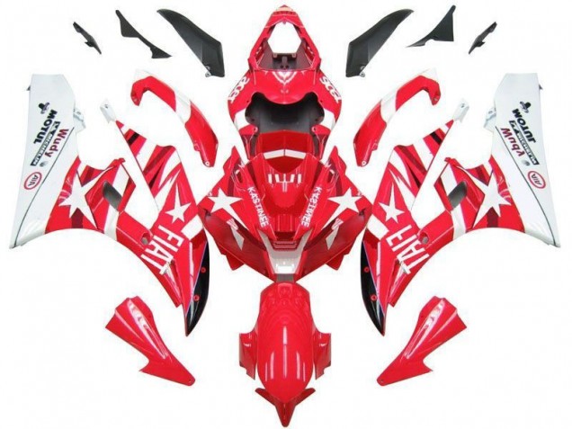 Inexpensive 2006-2007 Red White Star Fiat Yamaha YZF R6 Motorbike Fairings Inexpensive 2006-2007 Red White Star Fiat Yamaha YZF R6 Motorbike Fairings