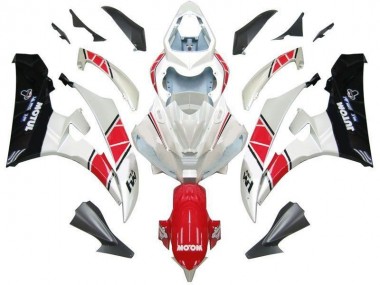 Inexpensive 2006-2007 White Red Black Yamaha YZF R6 Bike Fairings