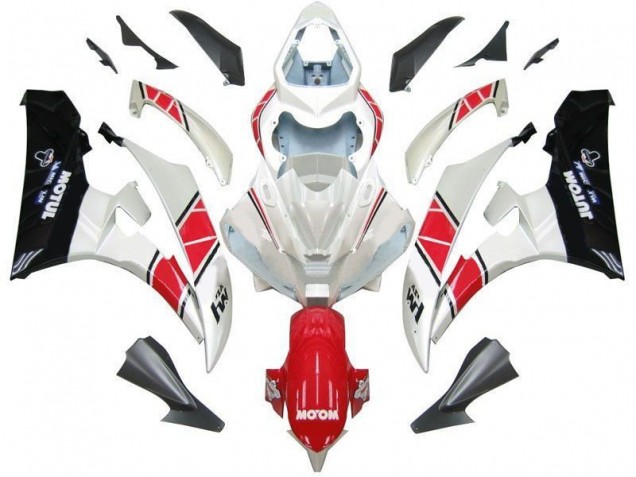 Inexpensive 2006-2007 White Red Black Yamaha YZF R6 Bike Fairings Inexpensive 2006-2007 White Red Black Yamaha YZF R6 Bike Fairings