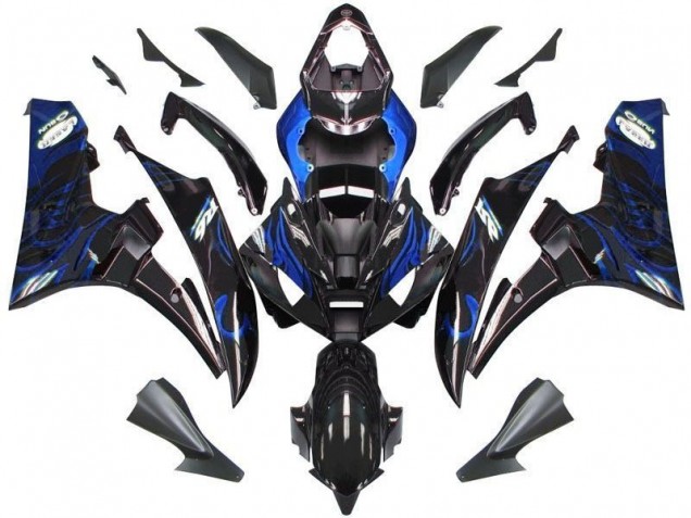 Inexpensive 2006-2007 Black Blue Flame Yamaha YZF R6 Motor Bike Fairings Inexpensive 2006-2007 Black Blue Flame Yamaha YZF R6 Motor Bike Fairings