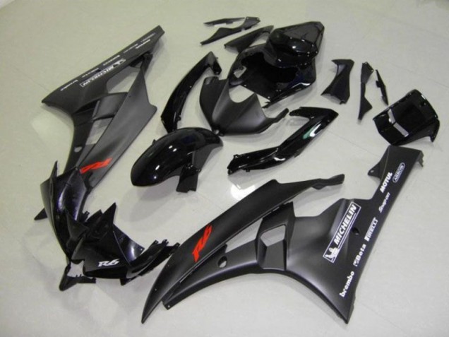 Inexpensive 2006-2007 Black Yamaha YZF R6 Bike Fairings Inexpensive 2006-2007 Black Yamaha YZF R6 Bike Fairings