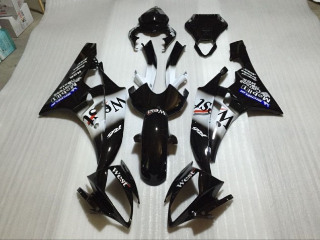 Inexpensive 2006-2007 Glossy Black Yamaha YZF R6 Bike Fairing