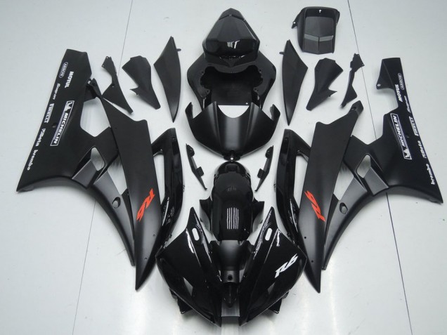 Inexpensive 2006-2007 Matte Black and Glossy Black Yamaha YZF R6 Motorbike Fairing Kits Inexpensive 2006-2007 Matte Black and Glossy Black Yamaha YZF R6 Motorbike Fairing Kits