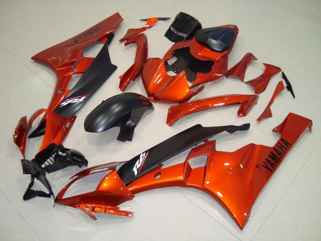 Inexpensive 2006-2007 Orange Matte Black Yamaha YZF R6 Motorcycle Replacement Fairings Inexpensive 2006-2007 Orange Matte Black Yamaha YZF R6 Motorcycle Replacement Fairings