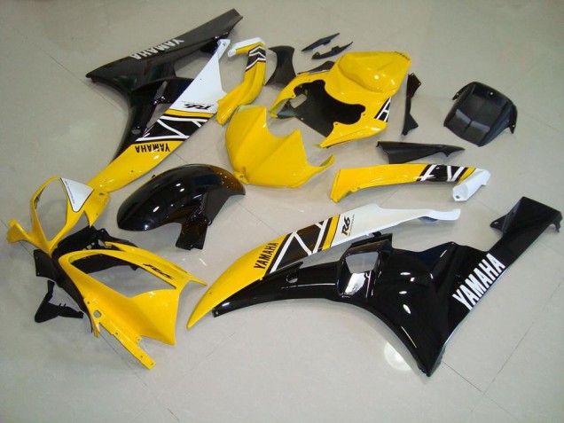 Inexpensive 2006-2007 Yellow Yamaha YZF R6 Motorcycle Fairing