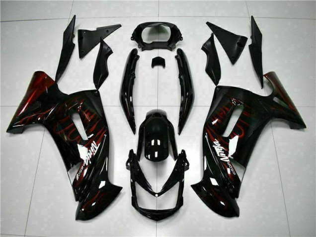 Inexpensive 2006-2008 Red Flame Kawasaki EX650 Motorcycle Fairing