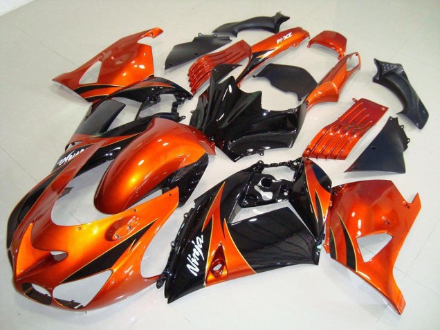 Inexpensive 2006-2011 Orange Black Kawasaki ZX14R ZZR1400 Motorbike Fairings Inexpensive 2006-2011 Orange Black Kawasaki ZX14R ZZR1400 Motorbike Fairings