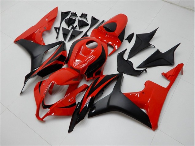 Inexpensive 2007-2008 Black Red Honda CBR600RR Motorcycle Fairing Kit