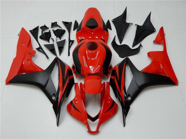 Inexpensive 2007-2008 Black Red Honda CBR600RR Motorcycle Fairing Kit