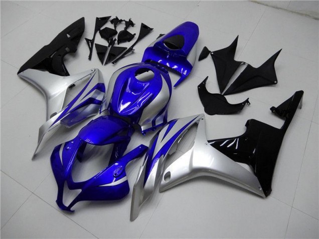Inexpensive 2007-2008 Blue Silver Black Honda CBR600RR Replacement Motorcycle Fairings
