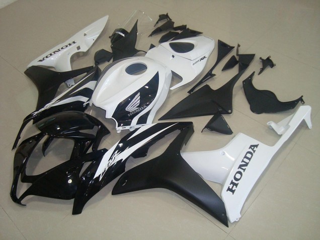 Inexpensive 2007-2008 Matte Black White Honda CBR600RR Bike Fairing Kit