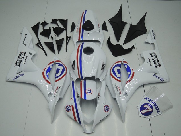 Inexpensive 2007-2008 White Honda CBR600RR Motor Bike Fairings Inexpensive 2007-2008 White Honda CBR600RR Motor Bike Fairings