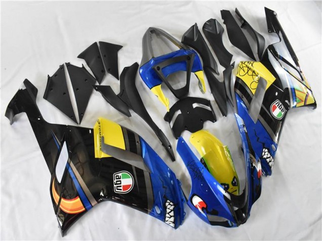 Inexpensive 2007-2008 Blue Shark Kawasaki ZX6R Replacement Motorcycle Fairings Inexpensive 2007-2008 Blue Shark Kawasaki ZX6R Replacement Motorcycle Fairings