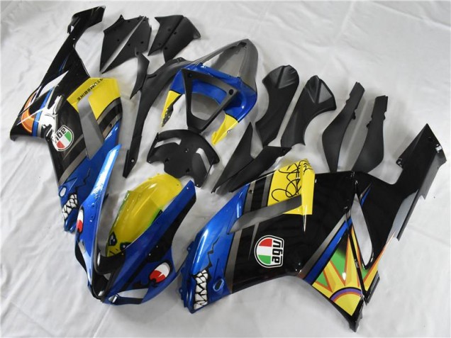 Inexpensive 2007-2008 Blue Shark Kawasaki ZX6R Replacement Motorcycle Fairings Inexpensive 2007-2008 Blue Shark Kawasaki ZX6R Replacement Motorcycle Fairings