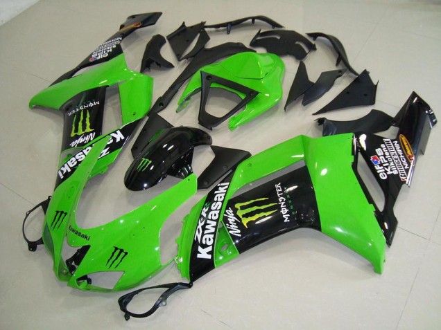 Inexpensive 2007-2008 Monster Green Kawasaki ZX6R Motorcycle Replacement Fairings Inexpensive 2007-2008 Monster Green Kawasaki ZX6R Motorcycle Replacement Fairings