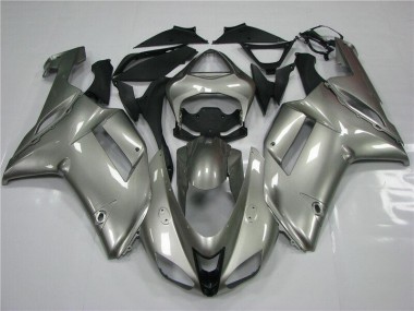 Inexpensive 2007-2008 Grey Kawasaki ZX6R Moto Fairings