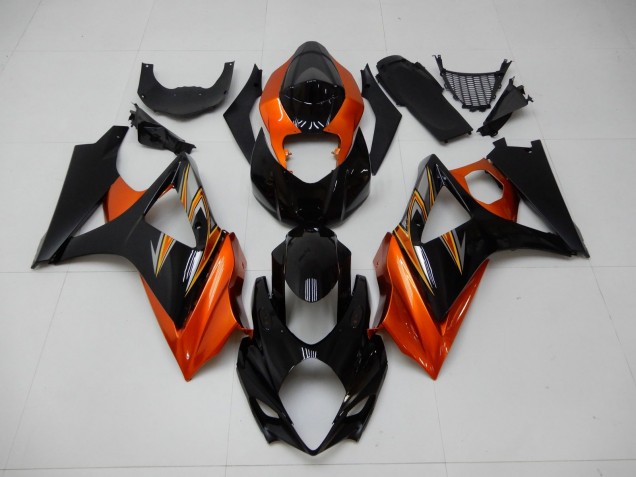 Inexpensive 2007-2008 Orange Black Suzuki GSXR 1000 K7 Motor Fairings