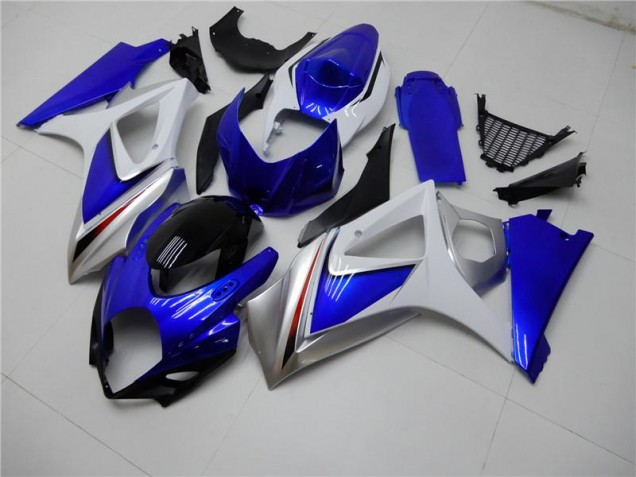 Inexpensive 2007-2008 Blue White Suzuki GSXR 1000 K7 Motorcycle Fairings Inexpensive 2007-2008 Blue White Suzuki GSXR 1000 K7 Motorcycle Fairings