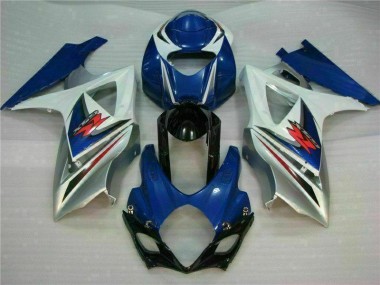 Inexpensive 2007-2008 Blue White Suzuki GSXR 1000 K7 Bike Fairings