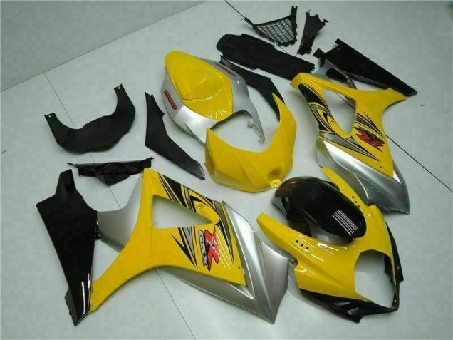 Inexpensive 2007-2008 Yellow Suzuki GSXR 1000 K7 Bike Fairing Kit